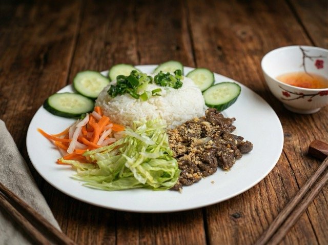 Cơm thịt bò